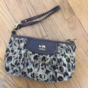 Coach cheetah wristlet